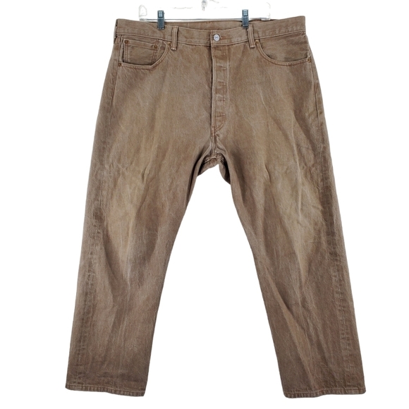 Levis 501XX Jeans Men 42x30 Brown Wide Relaxed Straight Authentic “XX”(40x28) - Picture 1 of 11